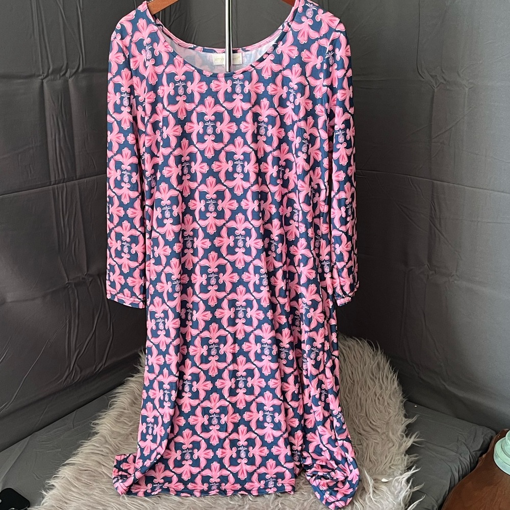 Simply southern filigree print dress small EUC